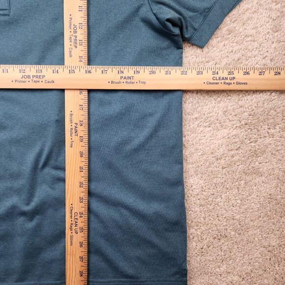 William Murray Golf Polo Mens L  Button Down Shirt Solid Print Blue  Y2K  clean - Picture 6 of 9